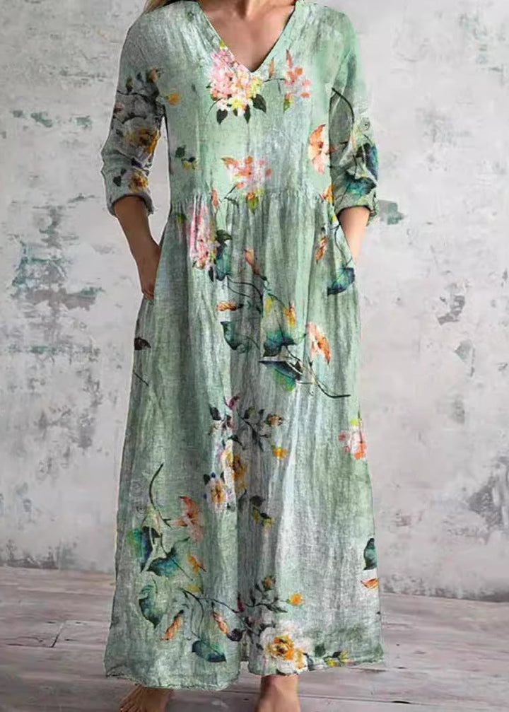 Ayleen | Vestido largo floral suelto