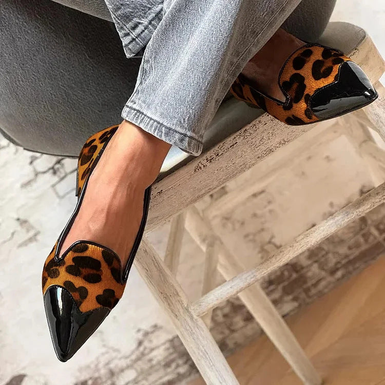 Evangelina | Balerinas punta afilada animal print