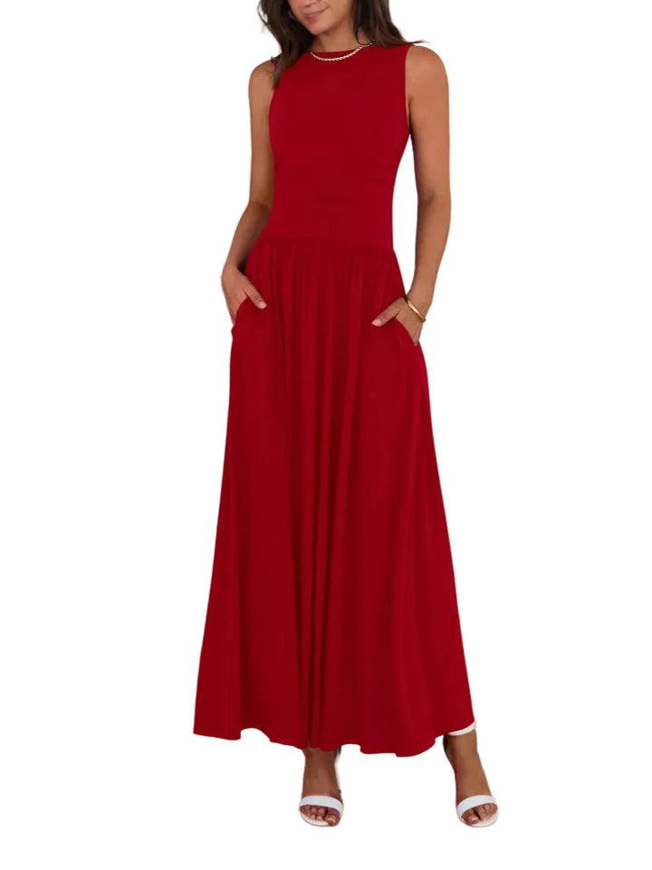 Ulda | Vestido largo sin mangas de talle alto