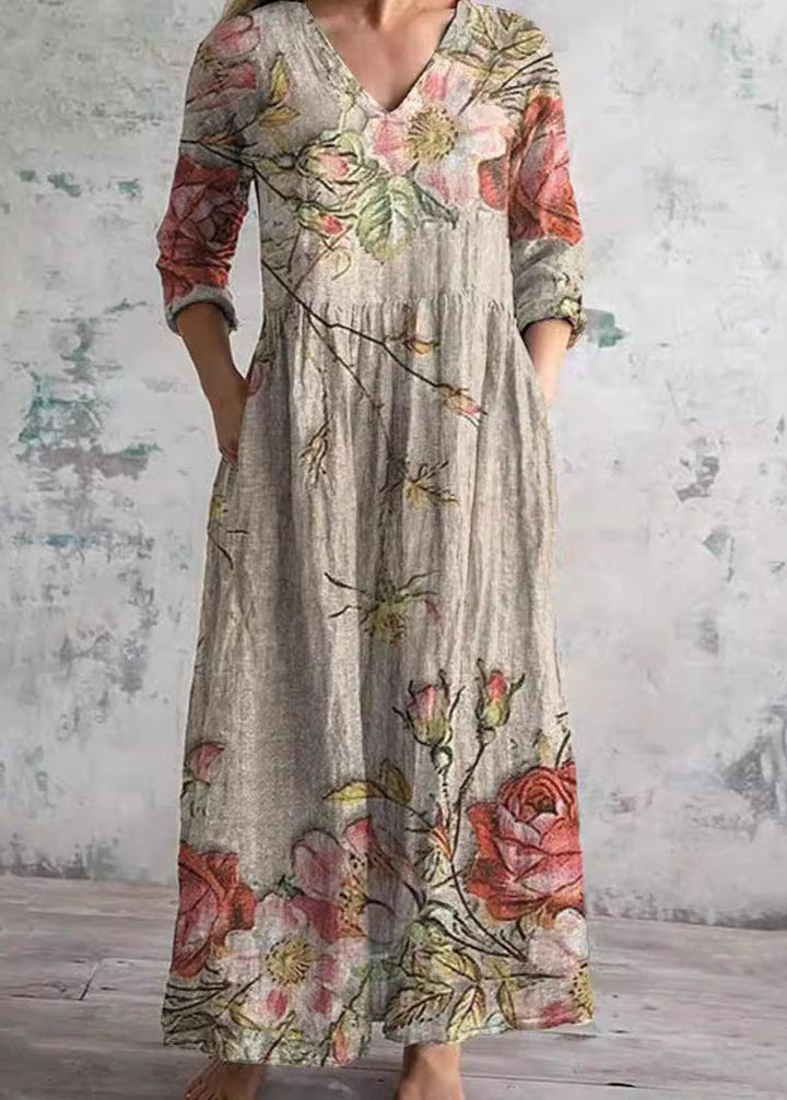 Ayleen | Vestido largo floral suelto