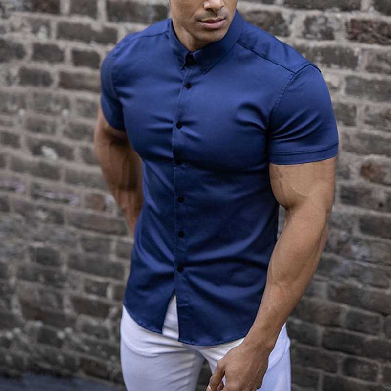 Maximiliano | Camisa slim fit manga corta