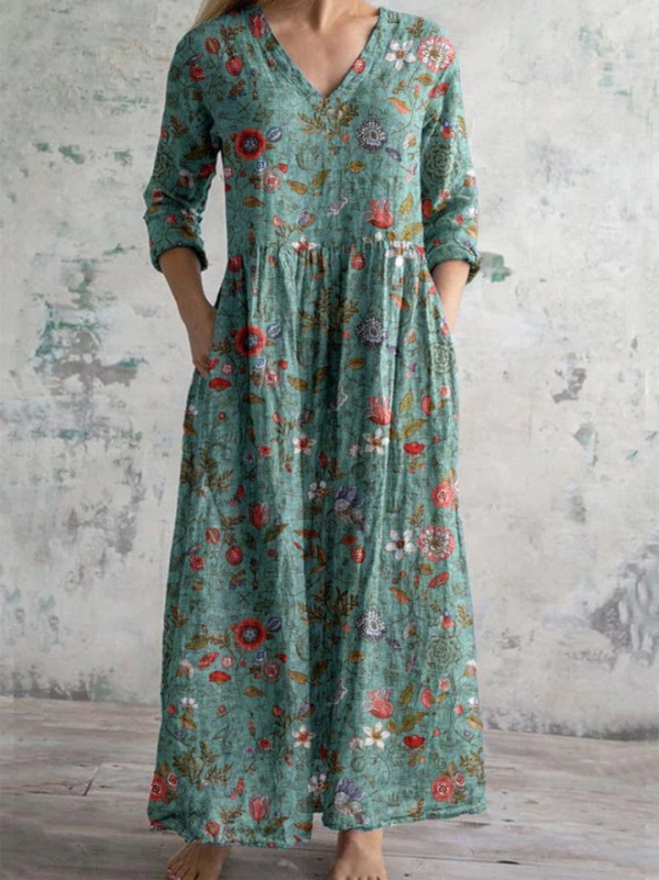 Celestine | Vestido Largo con Estampado Floral