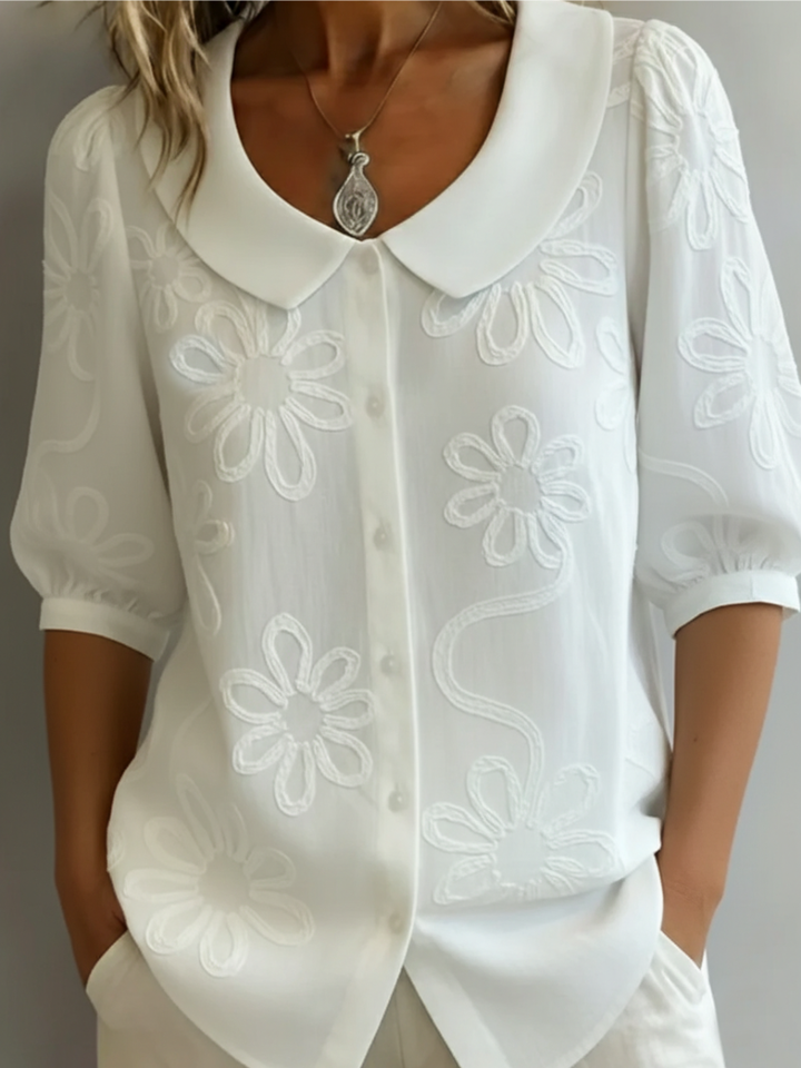 Carmen | Blusa con bordado floral