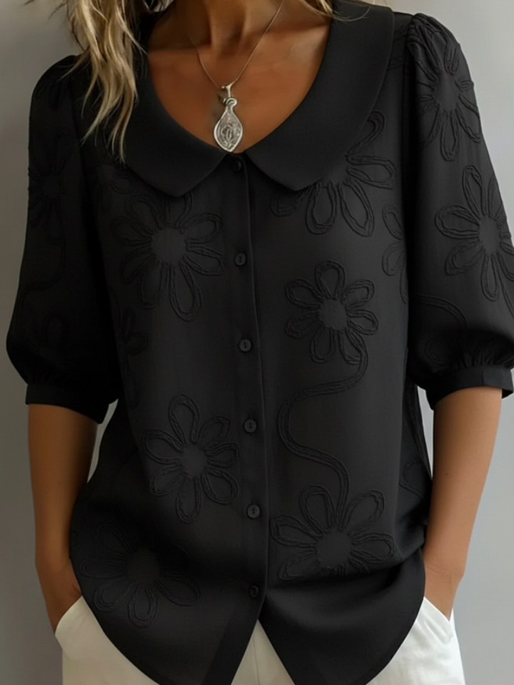 Carmen | Blusa con bordado floral