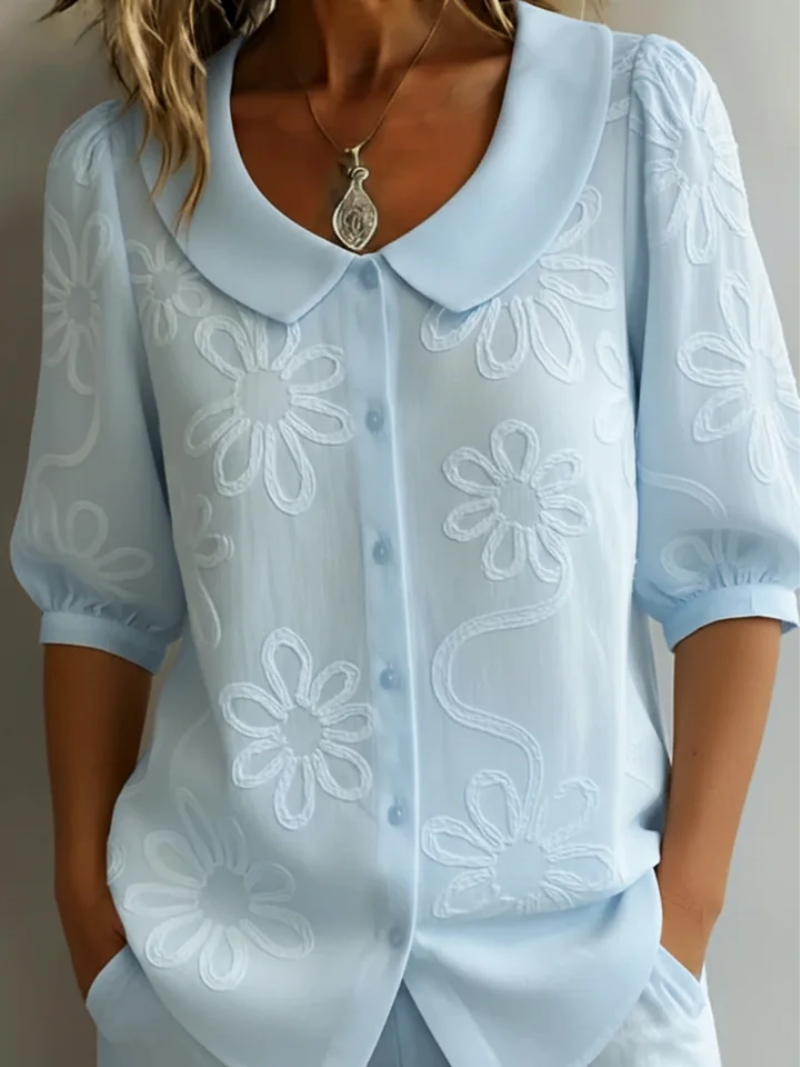 Carmen | Blusa con bordado floral