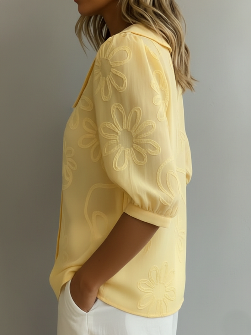 Carmen | Blusa con bordado floral