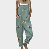 Roxanna | Jumpsuit amplio con estampado de abejas