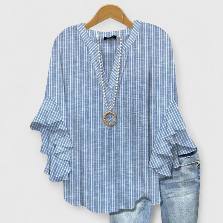 Aitana | Blusa floral con mangas de vuelos