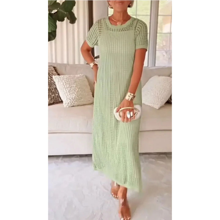Ingrid | Vestido largo calado