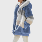 María Carolina | Chaqueta polar multicolor con capucha