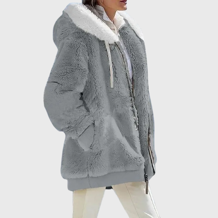 María Carolina | Chaqueta polar multicolor con capucha