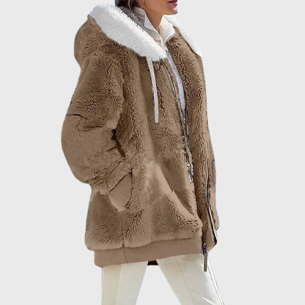 María Carolina | Chaqueta polar multicolor con capucha
