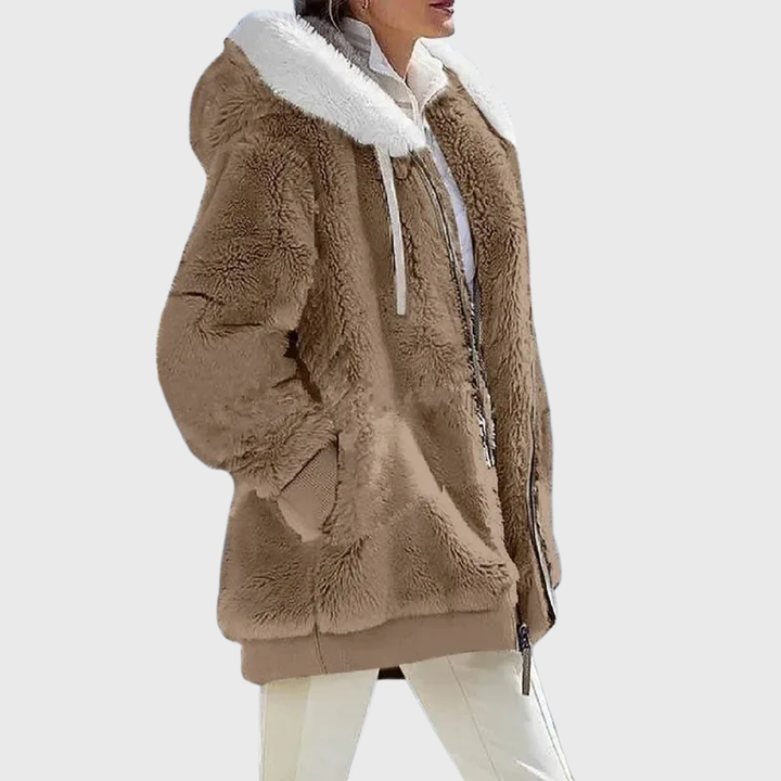 María Carolina | Chaqueta polar multicolor con capucha