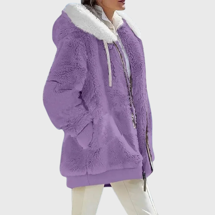 María Carolina | Chaqueta polar multicolor con capucha