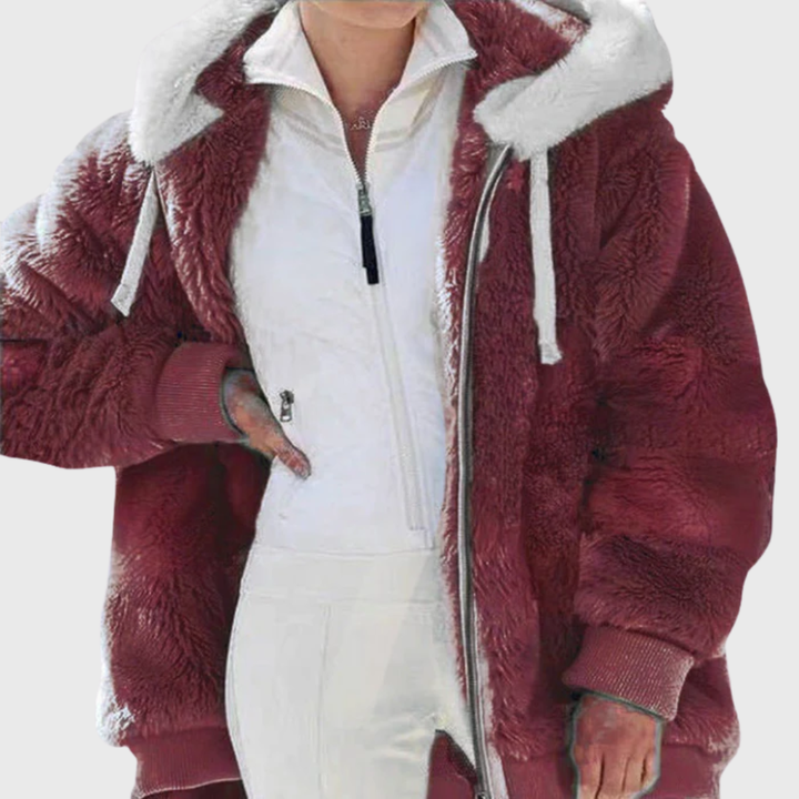 María Carolina | Chaqueta polar multicolor con capucha