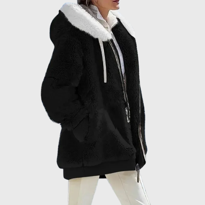 María Carolina | Chaqueta polar multicolor con capucha
