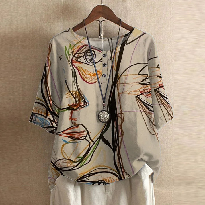 Danitza | Blusa floral de inspiración vintage