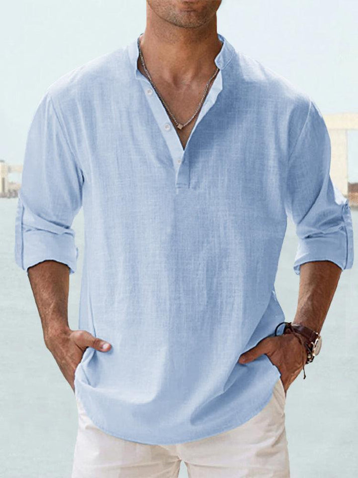 Amilcar | Camisa de manga larga con botones al cuello