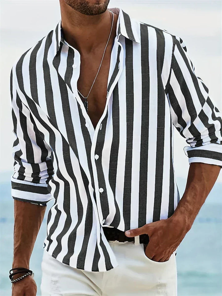 Pedro | Camisa de rayas corte holgado