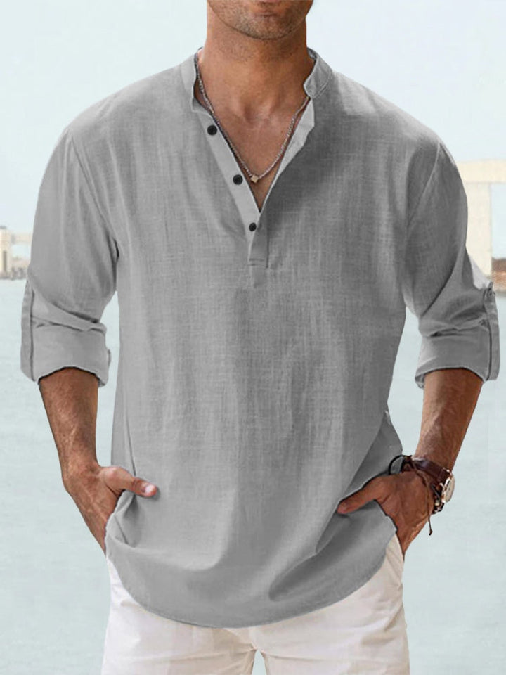 Amilcar | Camisa de manga larga con botones al cuello