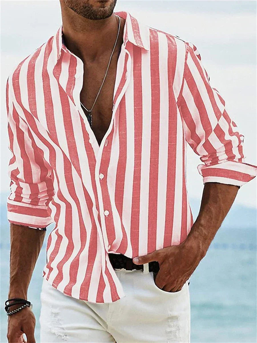 Pedro | Camisa de rayas corte holgado