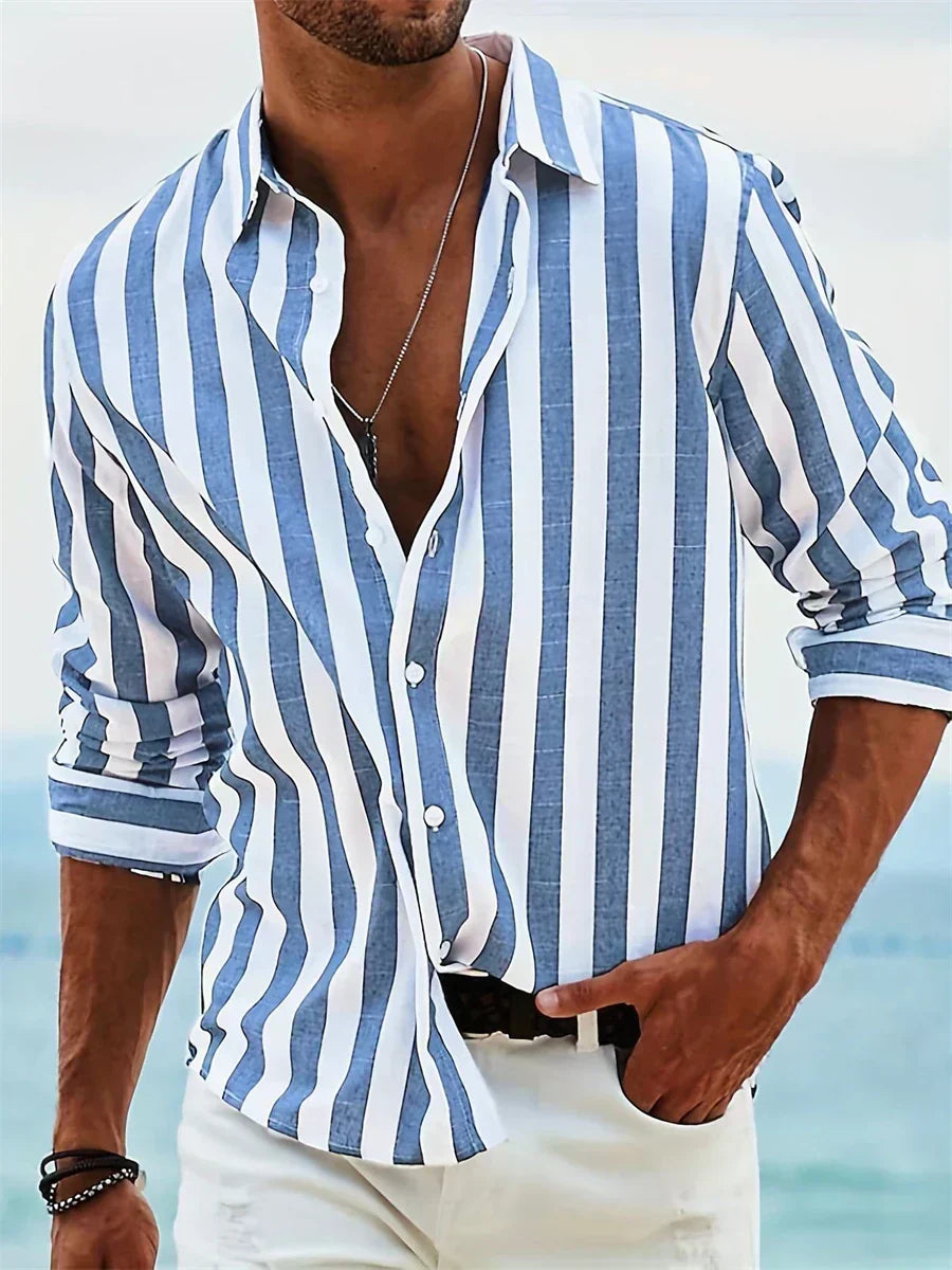 Pedro | Camisa de rayas corte holgado