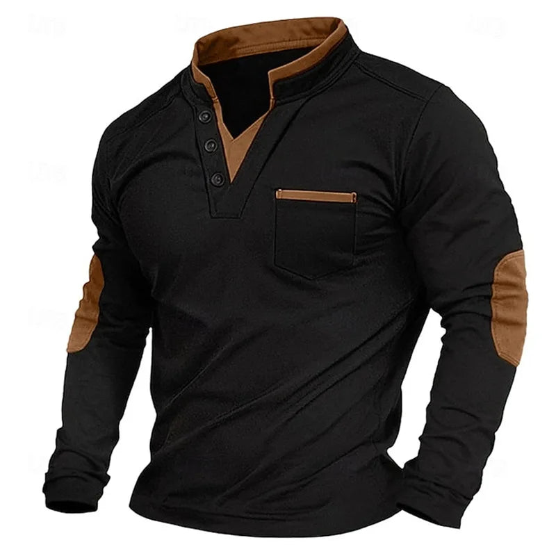 Feliciano | Sweater hombre con cuello alto y botones