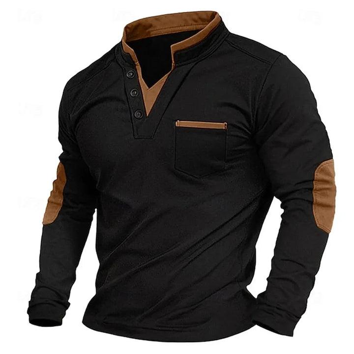 Feliciano | Sweater hombre con cuello alto y botones
