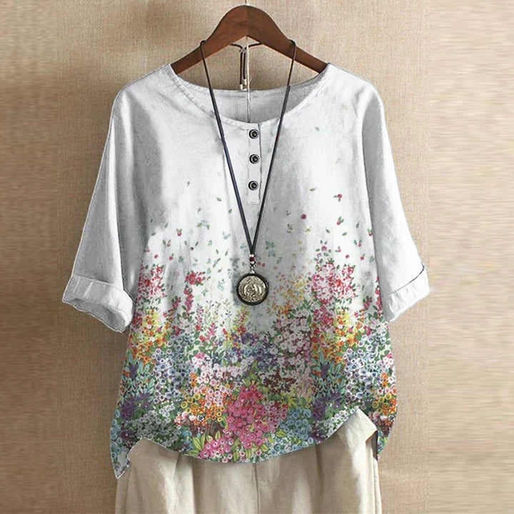 Danitza | Blusa floral de inspiración vintage