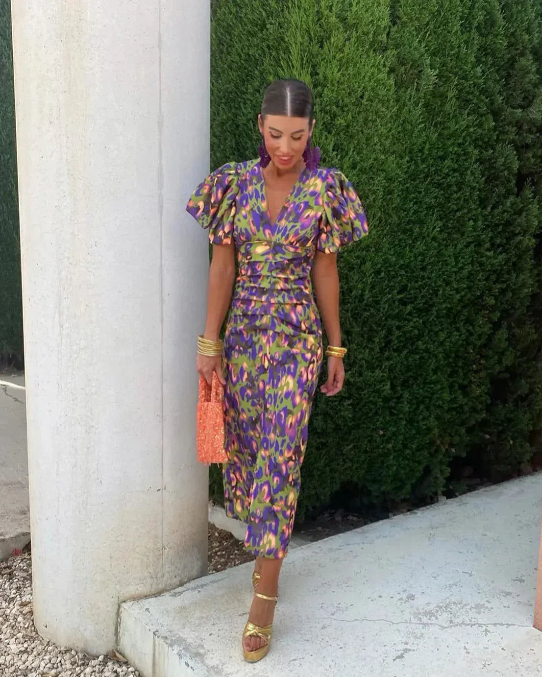 Simona | Vestido Floral con Elegancia Primaveral