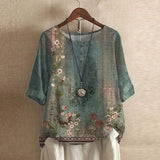 Danitza | Blusa floral de inspiración vintage