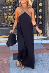 María | Vestido largo con tirantes cruzados