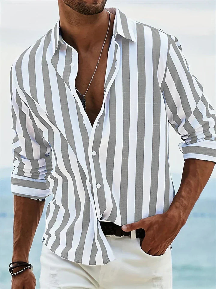 Pedro | Camisa de rayas corte holgado