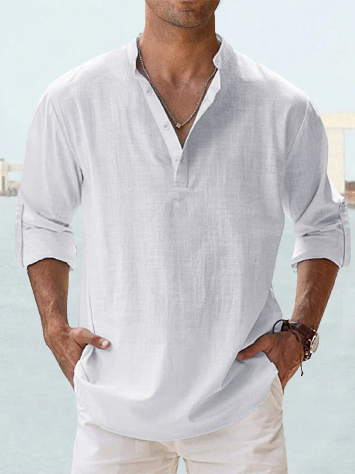 Amilcar | Camisa de manga larga con botones al cuello