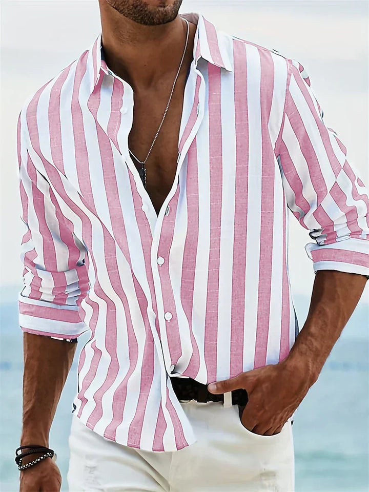 Pedro | Camisa de rayas corte holgado