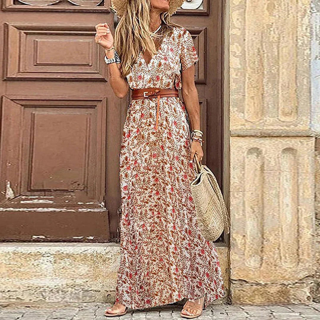 Ružica | Vestido largo boho escote en V