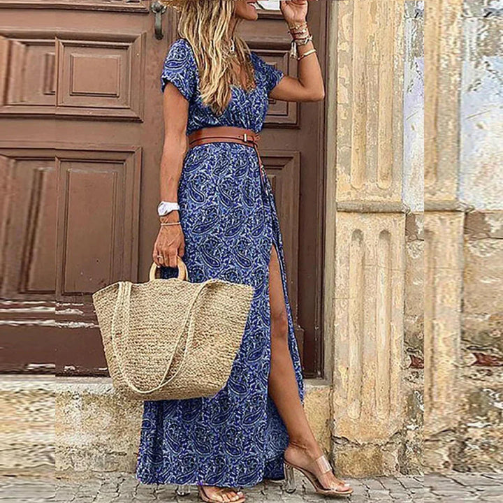 Ružica | Vestido largo boho escote en V