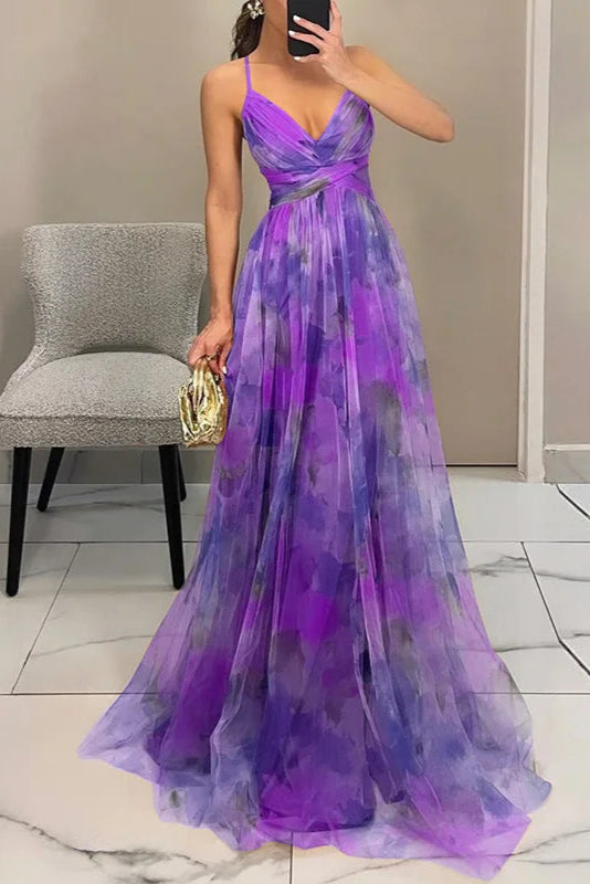 Giselle | Vestido Largo Elegante con Estampado Floral