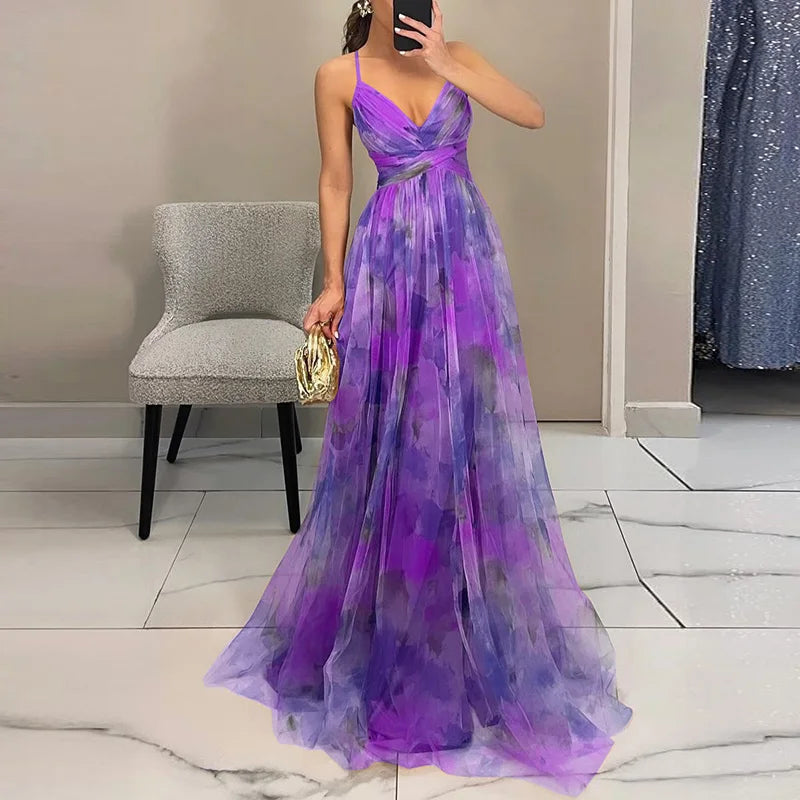 Giselle | Encantador Maxi-Vestido con Estampado Floral
