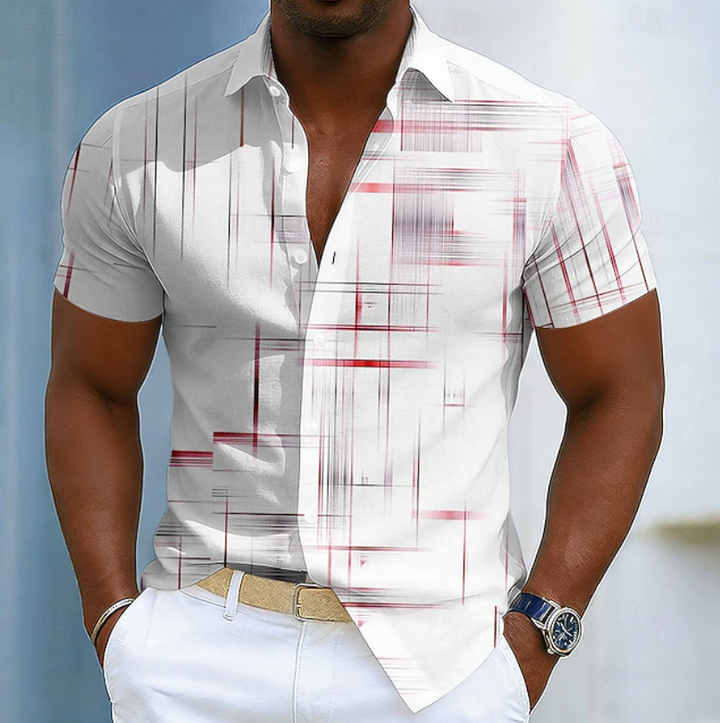 Edison | Camisa manga corta con estampado geométrico