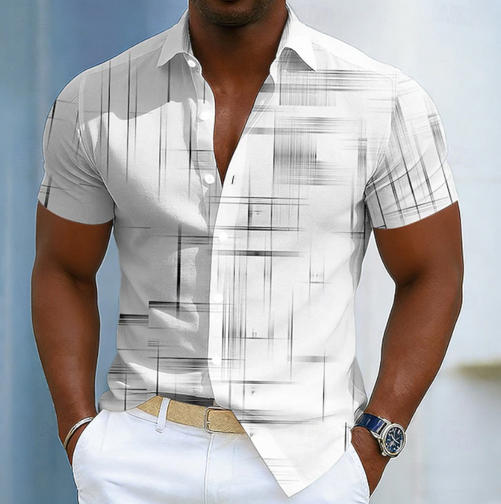 Edison | Camisa manga corta con estampado geométrico