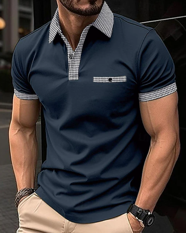 Alan | Polo con cuello a cuadros