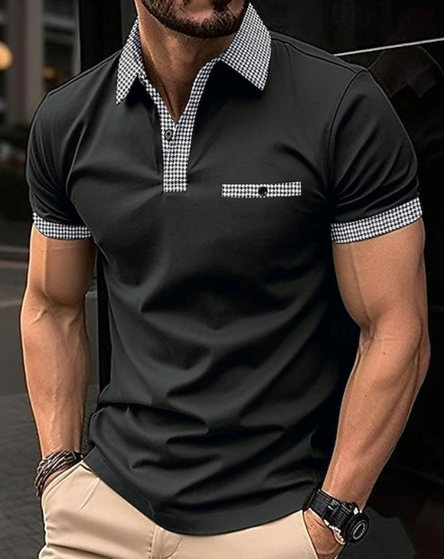 Alan | Polo con cuello a cuadros
