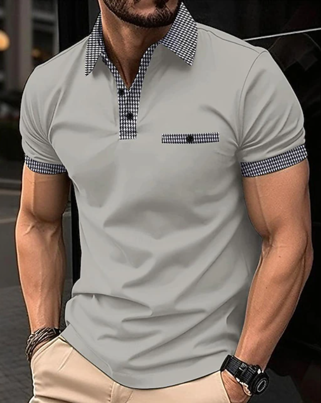 Alan | Polo con cuello a cuadros