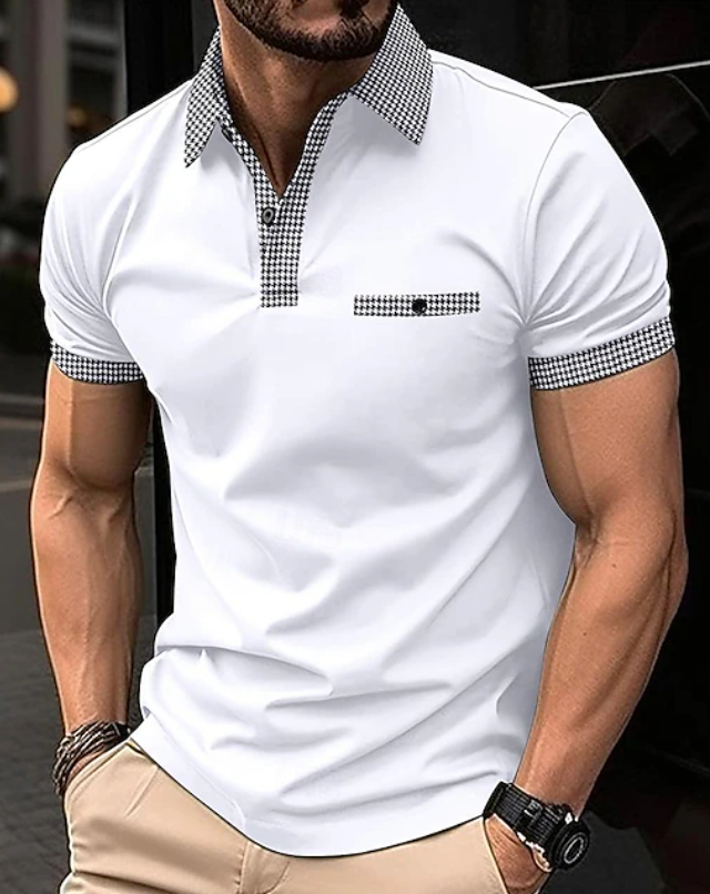 Alan | Polo con cuello a cuadros