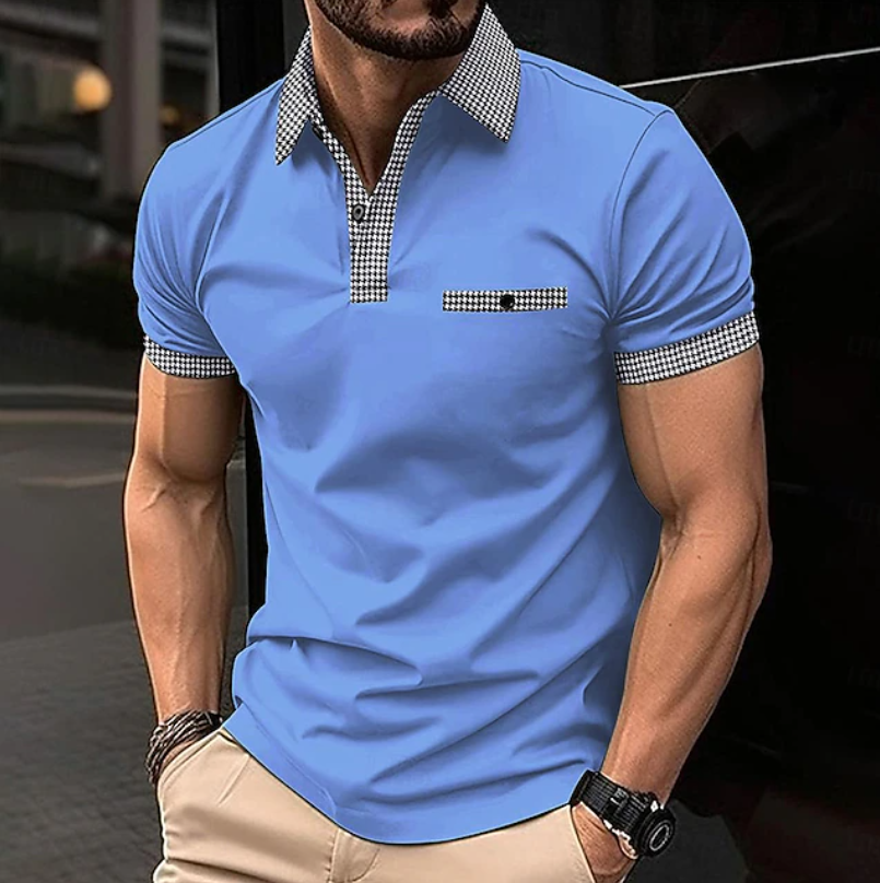 Alan | Polo con cuello a cuadros
