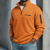 Carlos | Sweater texturado media cremallera