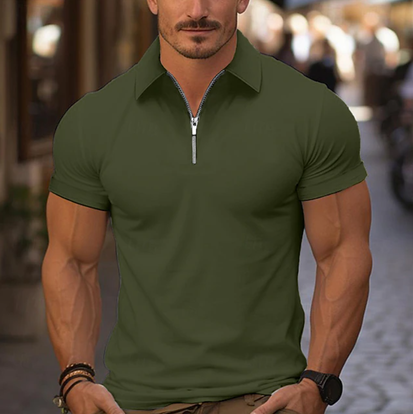Abraham | Polera de cuello con cierre