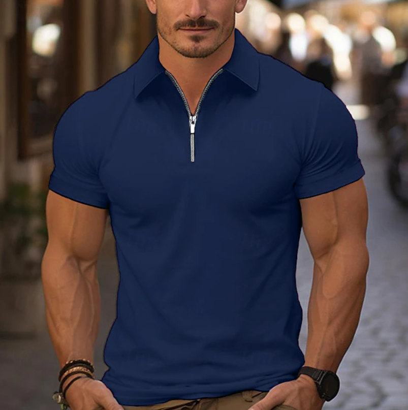 Abraham | Polera de cuello con cierre
