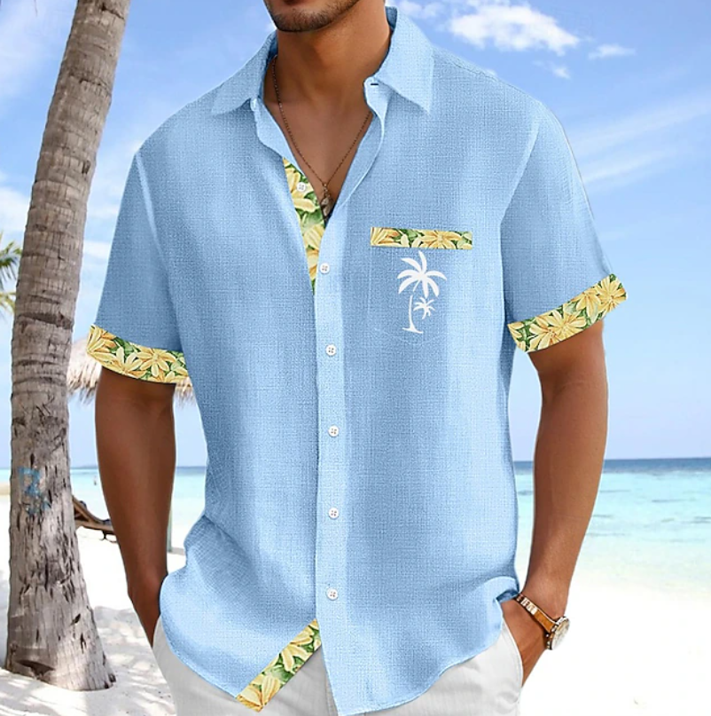 Marcelino | Camisa tropical de manga corta
